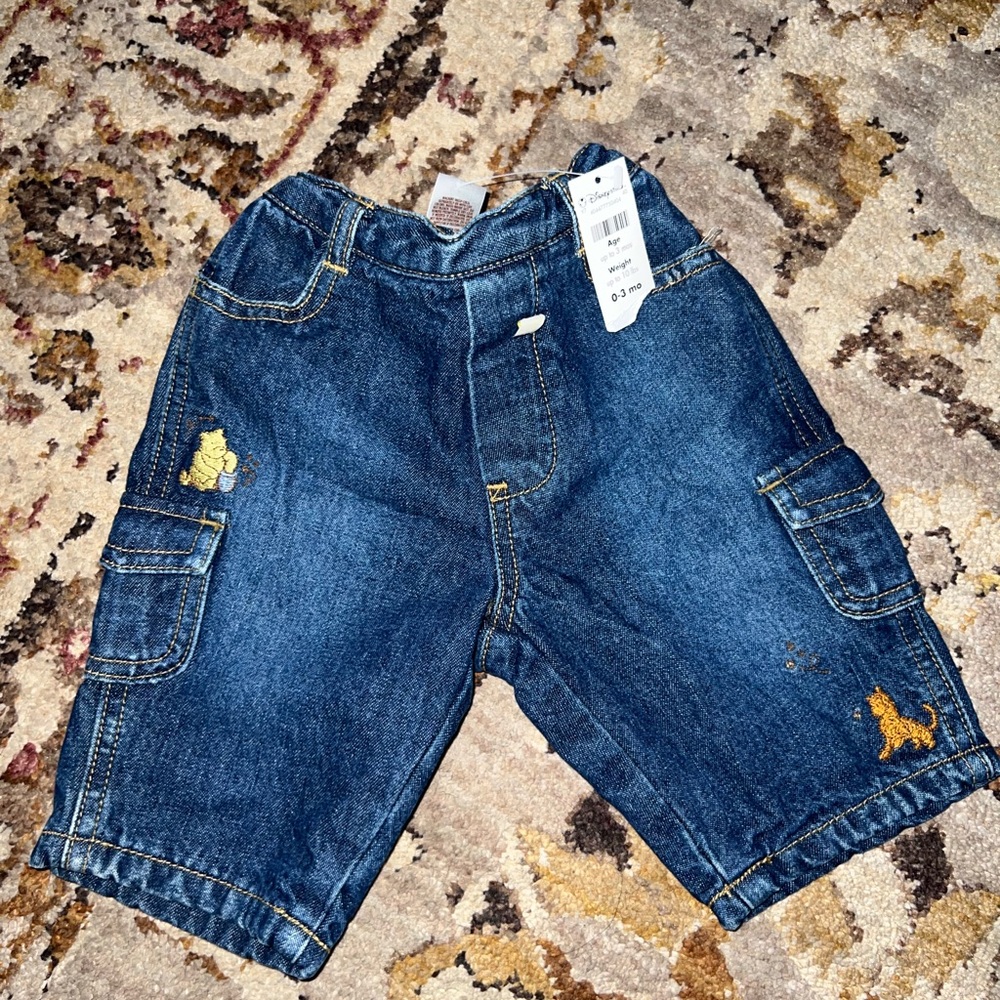 Denim Disney Winnie and the Pooh pants for baby